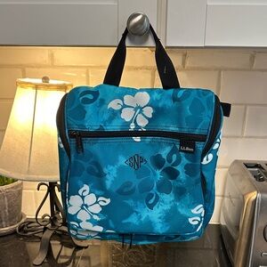 L.L. Bean Teal Floral Women's Toiletry bag